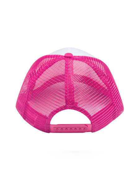 Gorra personalizada Trucker 5 paneles, 100% poliéster, acabado suave