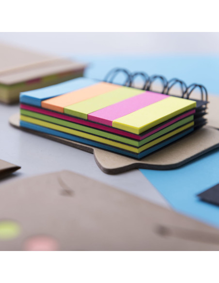 Bloc de Notas adhesivas Personalizado en cartón reciclado rígido