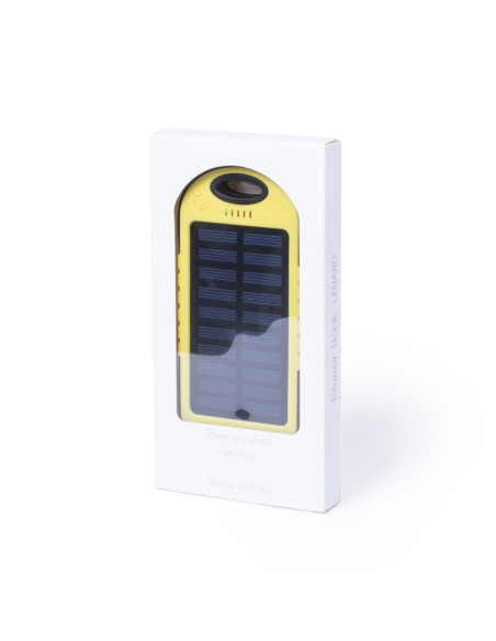 Power Bank Personalizado Solar, 4000 mAh, USB dual.