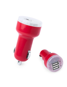 Cargador personalizado USB coche, 2100 mAh, doble USB. 2