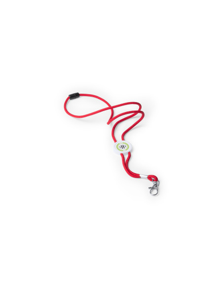 Lanyard personalizado con cierre desmontable y mosquetón.