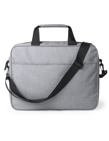 Maletín gris con cremallera para publicidad en...