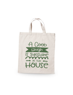Bolsa Personalizable Algodón 100% , Asas cortas de 35cm