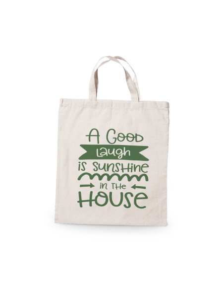 Bolsa Personalizable Algodón 100% , Asas cortas de 35cm