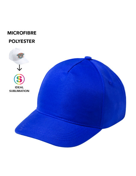 Gorra Publicitaria 5 paneles, 100% microfibra/poliéster, acabado suave.