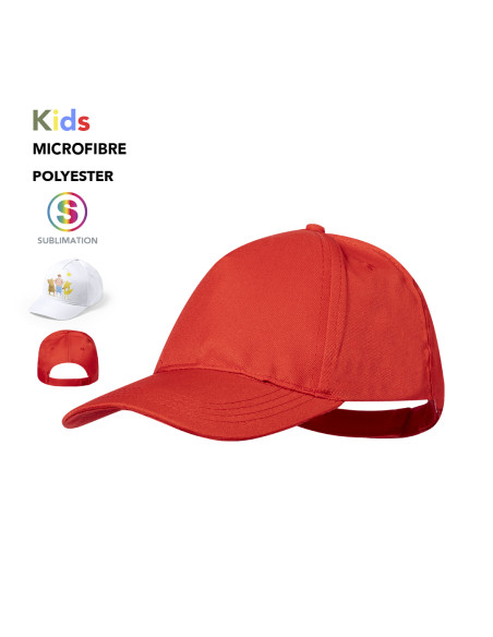 Gorra personalizada Niño, 5 paneles, microfibra/poliéster