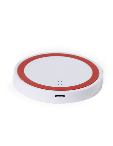 Cargador inalámbrico personalizado, bicolor, LED.