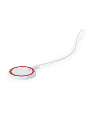 Cargador inalámbrico personalizado, bicolor, LED.