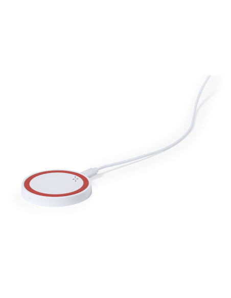 Cargador inalámbrico personalizado, bicolor, LED.