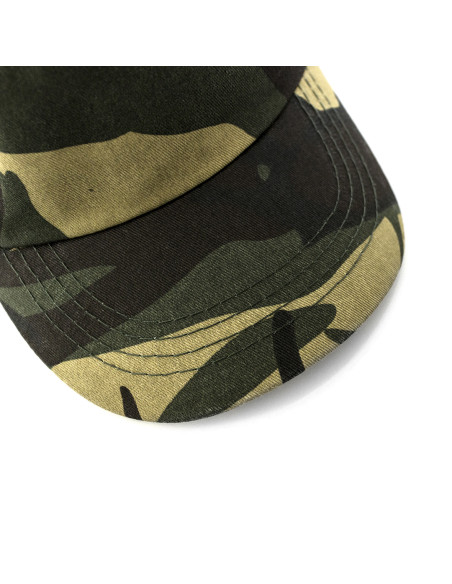 Gorra Personalizada 5 paneles, 100% algodón camuflaje.