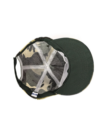 Gorra Personalizada 5 paneles, 100% algodón camuflaje.