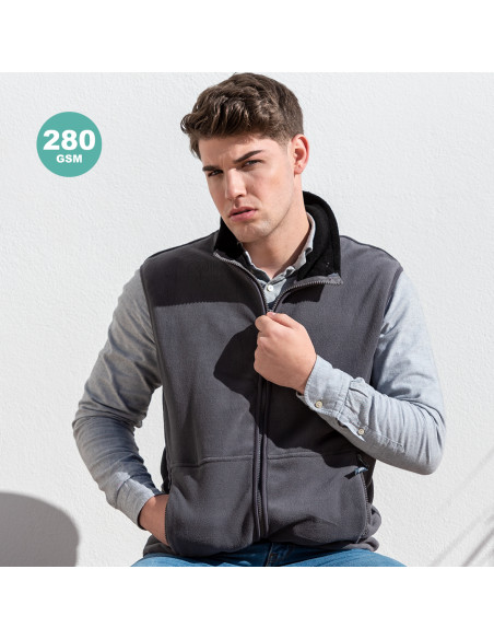 Chaleco personalizado polar fleece, M-XXL.
