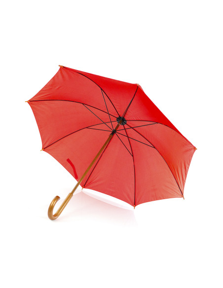 Paraguas publicidad de 105cm y mango de madera.