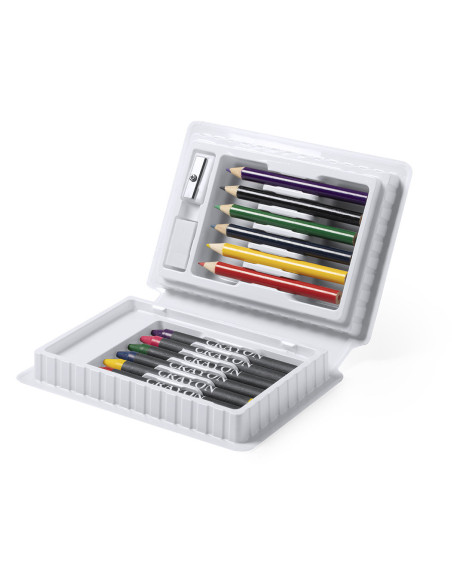 Set estuche de 14 piezas personalizado, colorido y resistente.