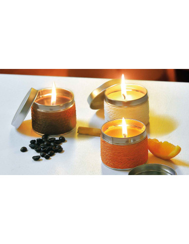 Vela personalizada, varios aromas, metálica.