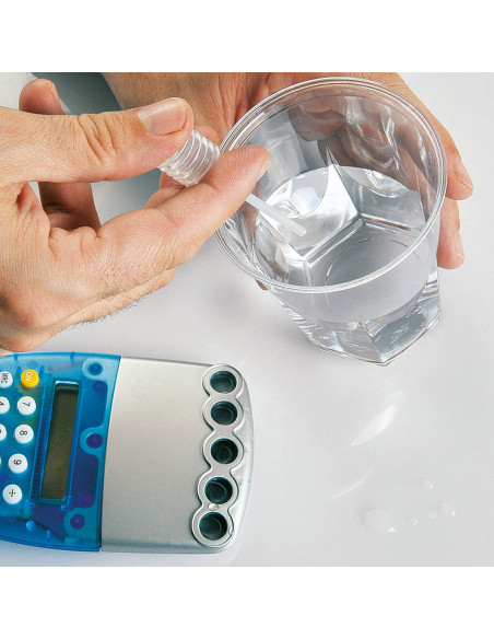 Calculadoras personalizadas ECO con agua.