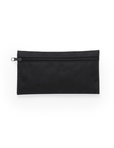 Estuches personalizados con cremallera frontal en poliéster.