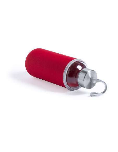 Botella personalizada de cristal de 420ml funda de neopreno