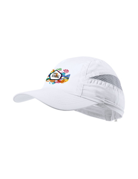 Gorra deportiva Publicitaria, 7 paneles en suave microfibra.