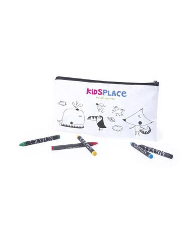 Estuche publicitario diseñado para colorear con...