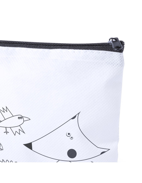 Estuche publicitario diseñado para colorear con ceras.