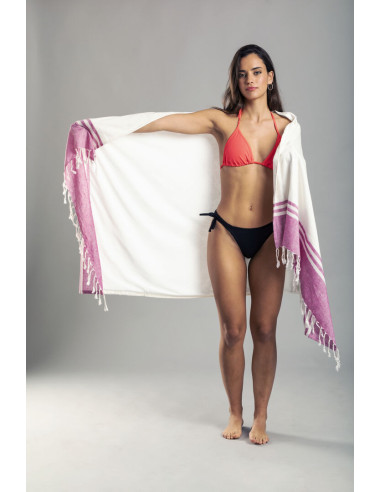 Pareo toalla personalizado, 2 en 1, algodón, rizo.