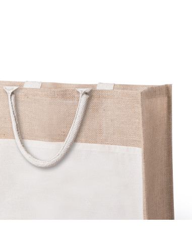 Bolsa Personalizable Yute con bolsillo frontal...