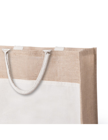 Bolsa Personalizable Yute con bolsillo frontal...