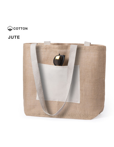 Bolsa de Playa Personalizada de Yute y bolsillo...