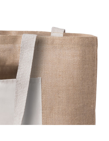 Bolsa de Playa Personalizada de Yute y bolsillo...