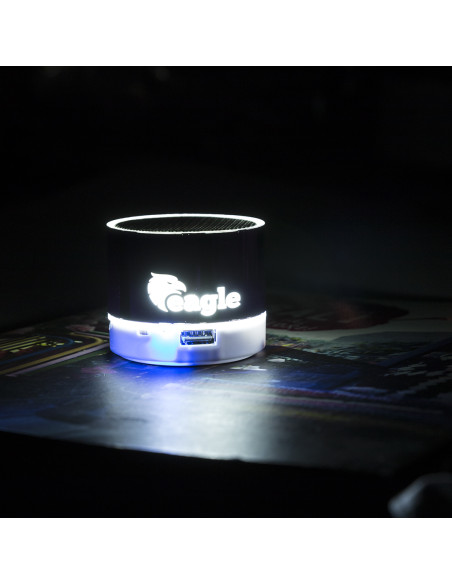 Altavoz iluminado personalizado Bluetooth®, 3W, radio FM.