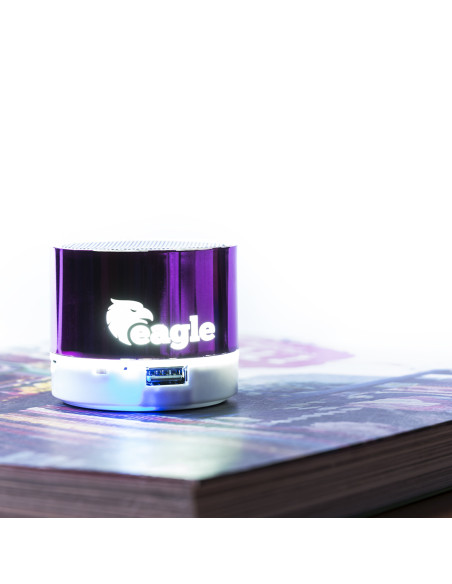 Altavoz iluminado personalizado Bluetooth®, 3W, radio FM.