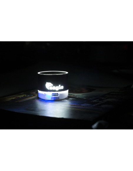Altavoz iluminado personalizado Bluetooth®, 3W, radio FM.