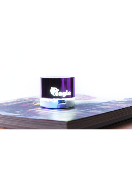 Altavoz iluminado personalizado Bluetooth®, 3W, radio FM.