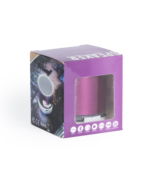 Altavoz iluminado personalizado Bluetooth®, 3W, radio FM.
