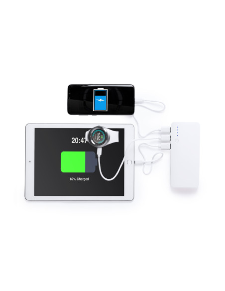 Power bank personalizada 10,000 mAh, triple USB.