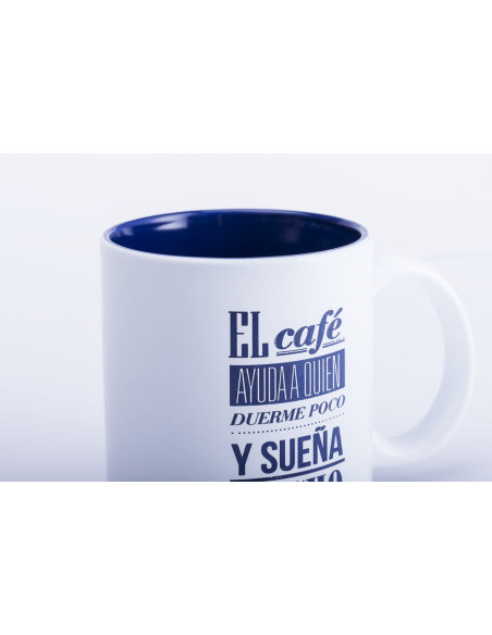 Taza Cerámica Publicitaria 350ml. Exterior blanco