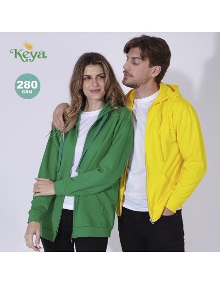 Sudadera personalizada Adulto, 80% algodón + 20% poliéster 280g/m²