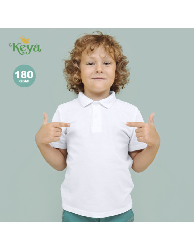 Polo Personalizado niño, Keya YPS180, blanco,...