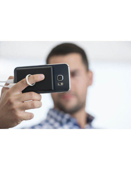 Power bank personalizada 2000 mAh, ventosas, soporte.