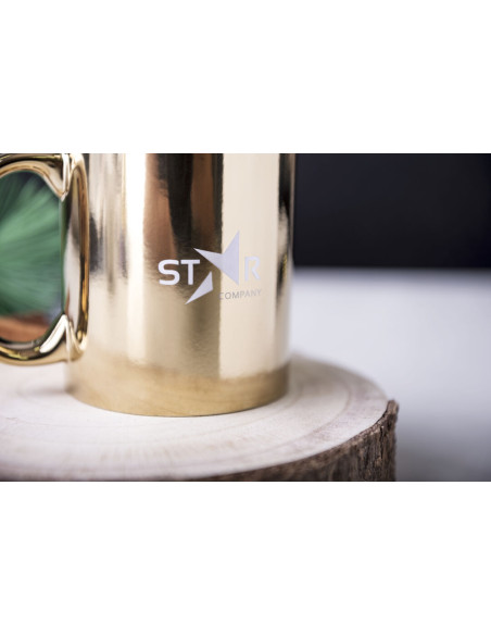 Taza de Cerámica Personalizable de 350ml acabado Metal