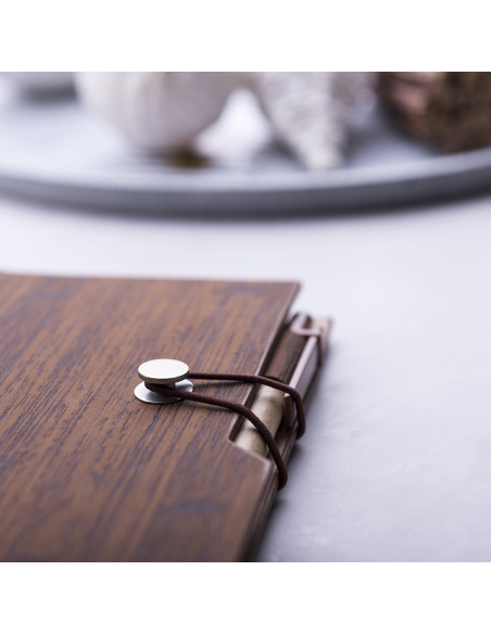 Bloc de Notas Personalizable en Polipiel símil Madera
