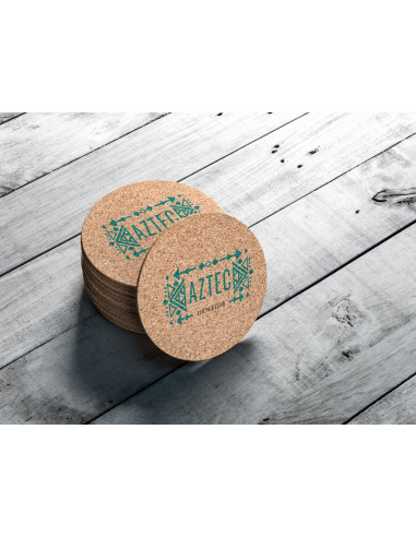 Posavasos ECO personalizado en corcho natural.