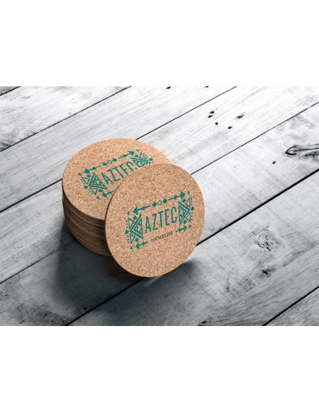 Posavasos ECO personalizado en corcho natural.