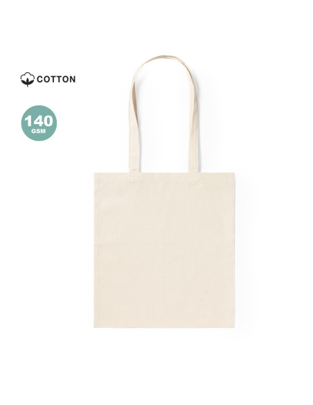 Bolsa Personalizada en 100% Algodón de 140g/m2, Asas largas de 70cm