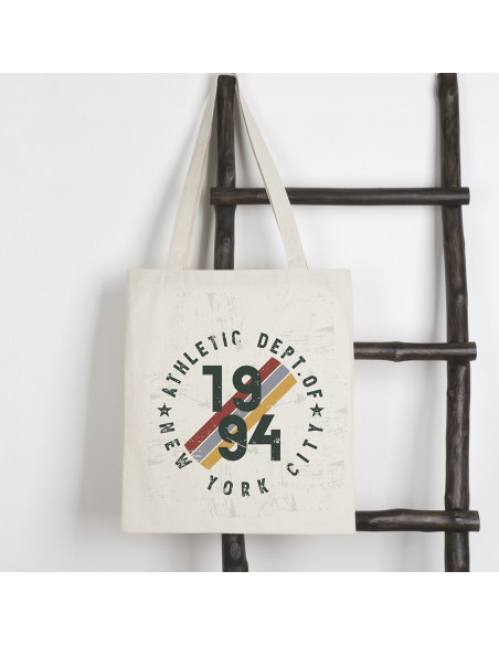 Bolsa Personalizada en 100% Algodón de 140g/m2, Asas largas de 70cm