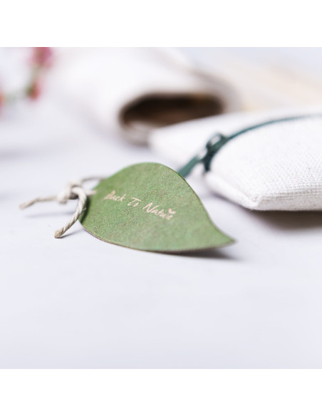 Estuche ECO personalizado en yute y algodón con cremallera.