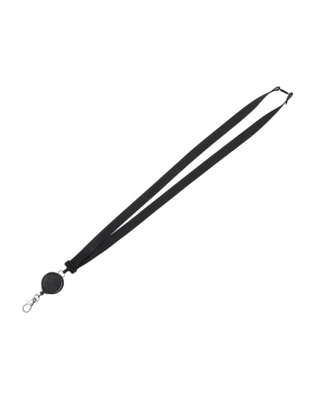 Lanyard en poliéster personalizado y accesorio retráctil.
