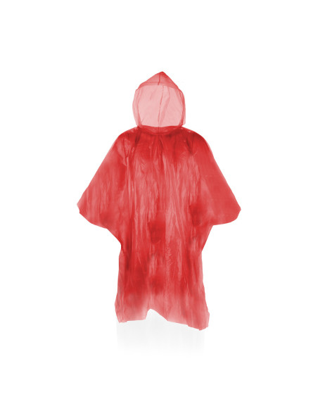 Poncho para lluvia adulto personalizad en HDPE, 127x102cm.