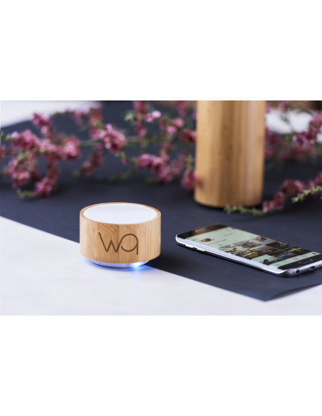 Altavoz ECO personalizado Bluetooth® 3W, bambú, FM.